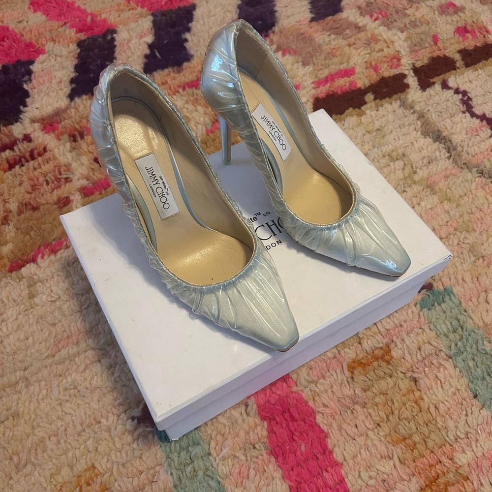 Off-White Silver Women's Heels
